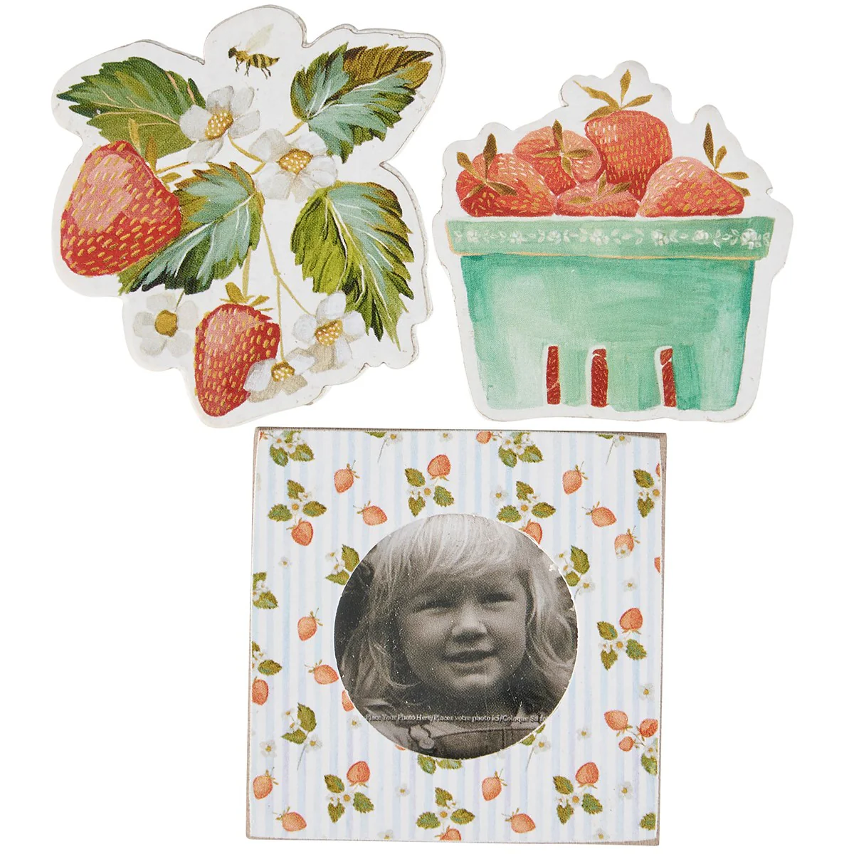 Strawberry Photo Magnet Set - Image 4