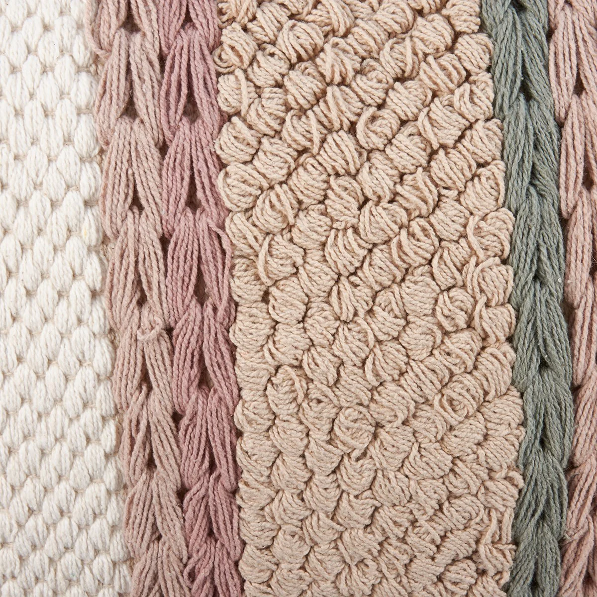 Striped Cottage Pillow 25" Neutral Tones - Image 5