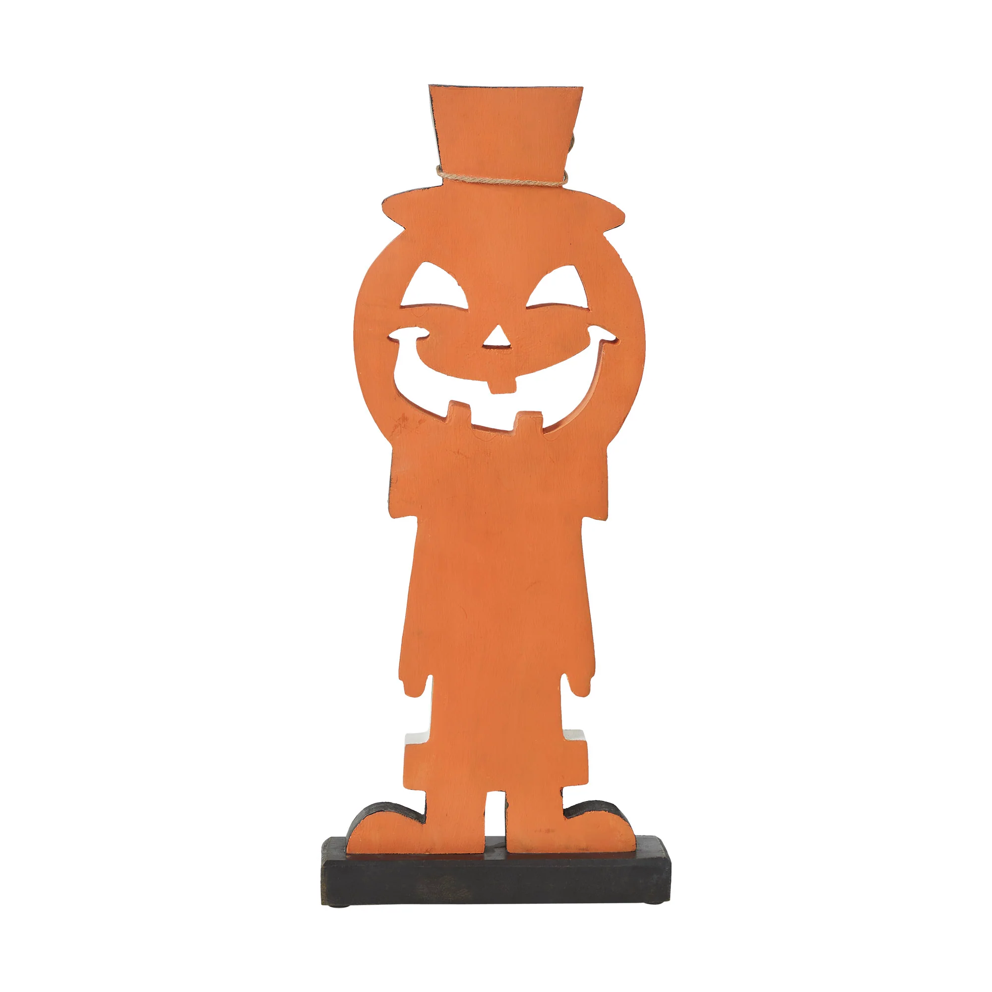 Striped Suit Jack-O-Lantern Gentleman Wooden Figure - Image 3