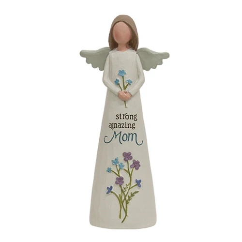 ๐ Strong Amazing Mom Resin Angel Figurine