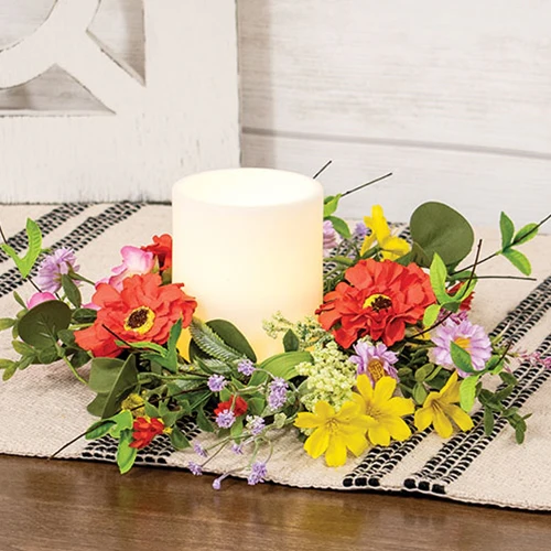 Sun Dazzled Blooms 8" Faux Floral Ring - Image 2