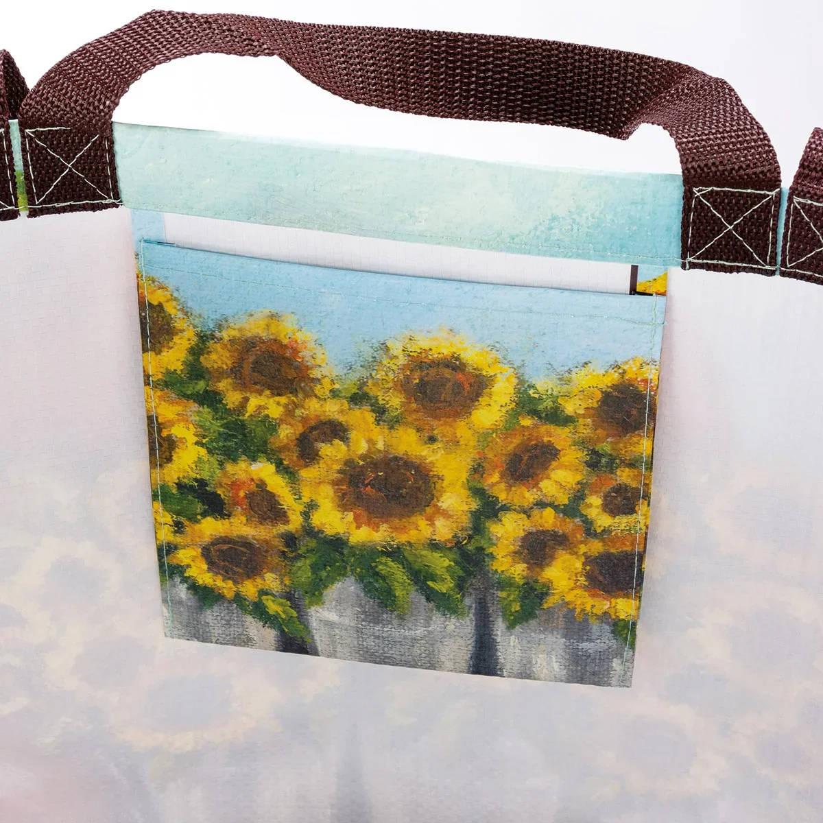 Sunflower Red Truck Large Market Shopping Tote - Image 4