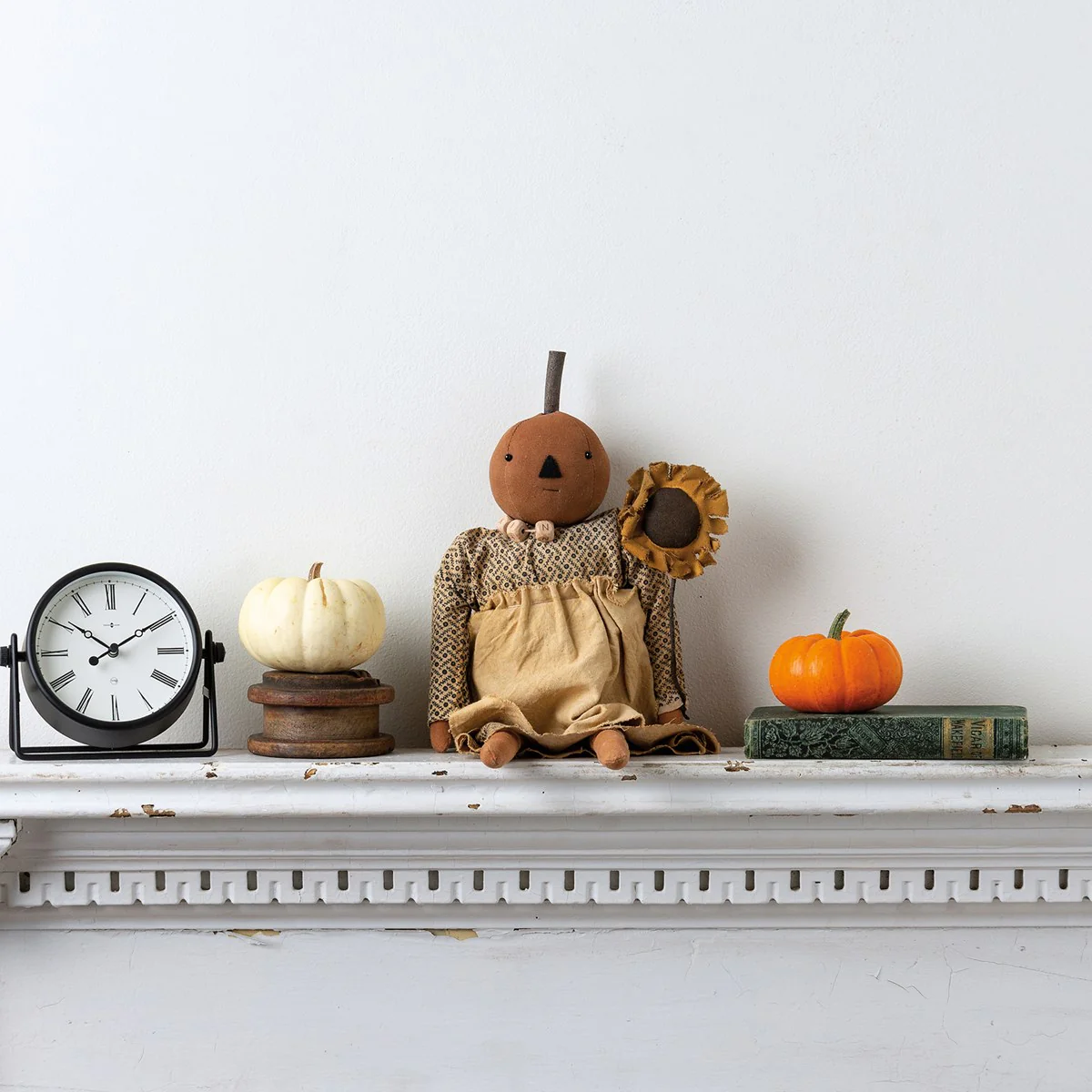 ๐ Sunflower Susie Fabric Fall Jack O Lantern Doll - Image 2