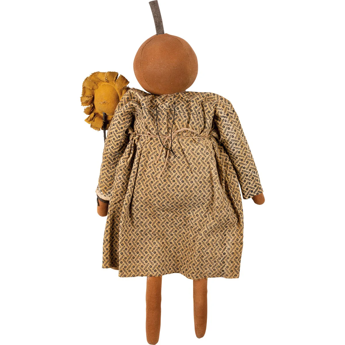 ๐ Sunflower Susie Fabric Fall Jack O Lantern Doll - Image 3
