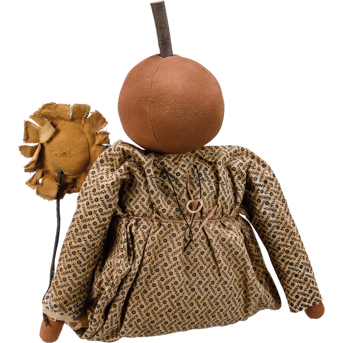 ๐ Sunflower Susie Fabric Fall Jack O Lantern Doll - Image 4