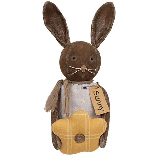 DAY 3 ๐๐ท 20 DAYS OF BUNNIES Sunny Bunny Doll with Yellow Flower 13" H