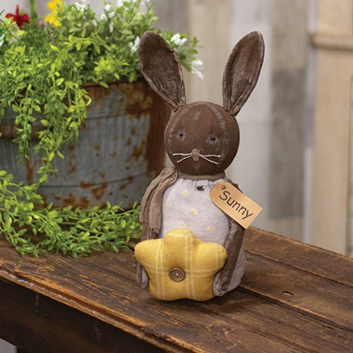 DAY 3 ๐๐ท 20 DAYS OF BUNNIES Sunny Bunny Doll with Yellow Flower 13" H - Image 2