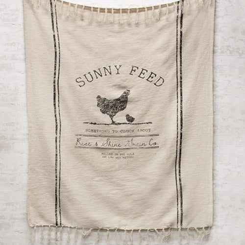 Sunny Feed Farmhouse Chicken Throw