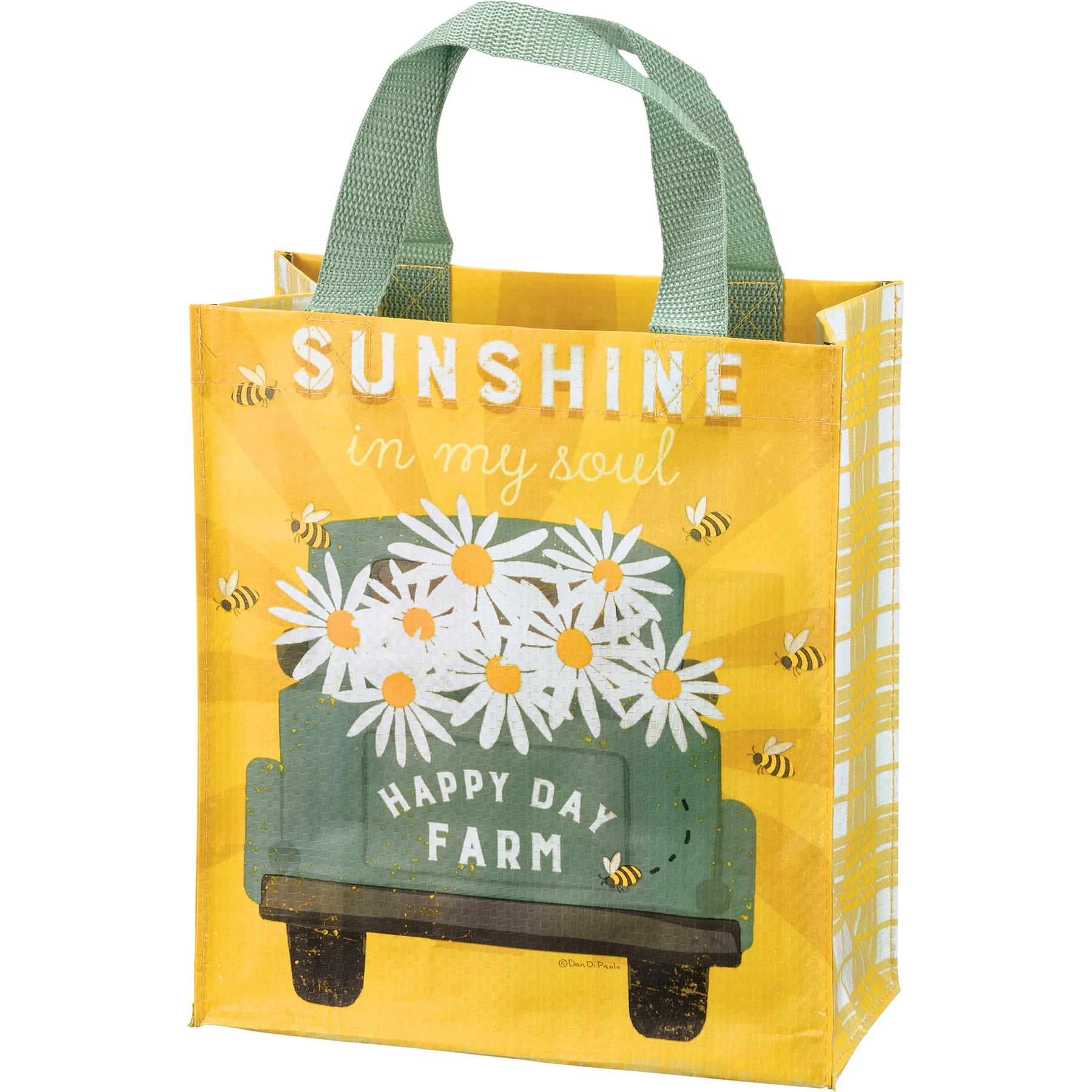 ๐ฝ๐ฝ ONE DAY PRICE DROP ๐ Sunshine in My Soul Happy Day Farm Daisy Truck Market Tote Bag