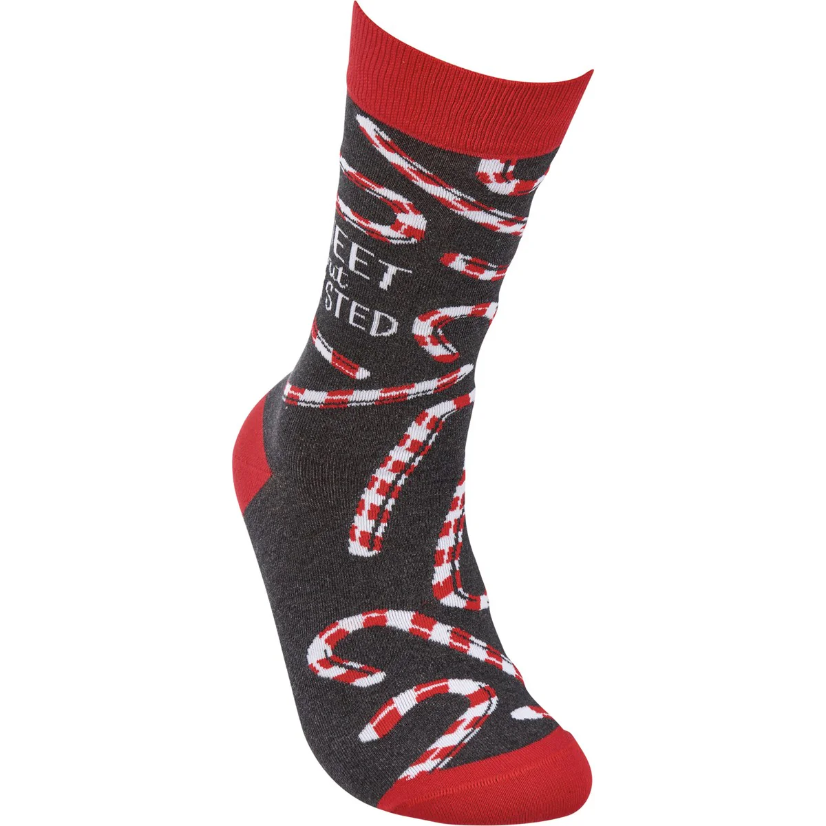 Sweet But Twisted Candy Cane Novelty Christmas Socks - Image 3