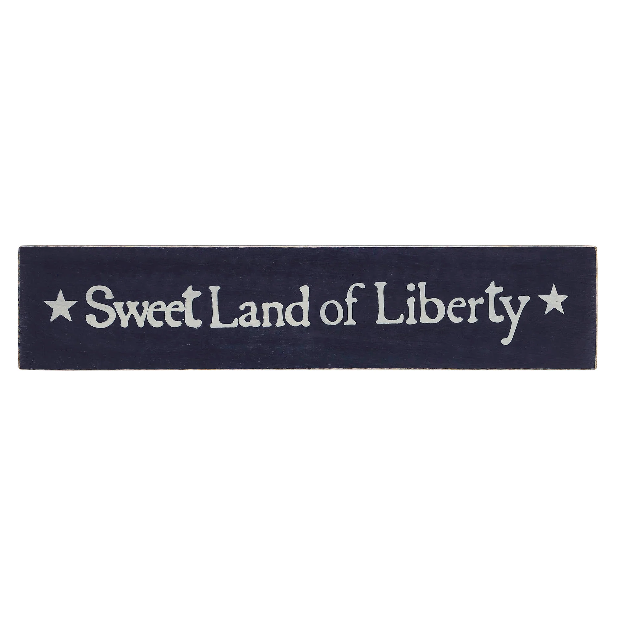 Sweet Land Of Liberty Blue 13" Wooden Sign - Image 2