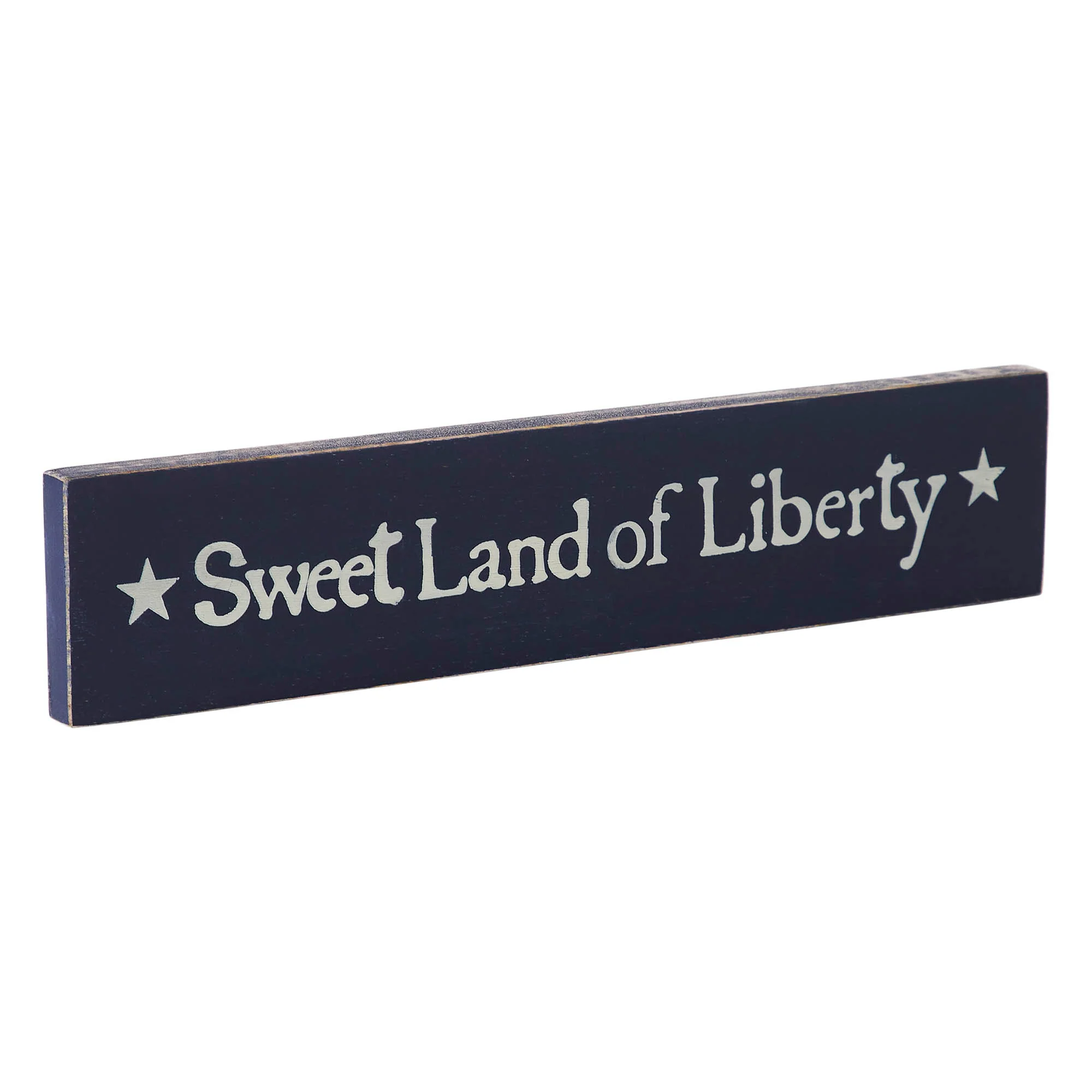 Sweet Land Of Liberty Blue 13" Wooden Sign - Image 3