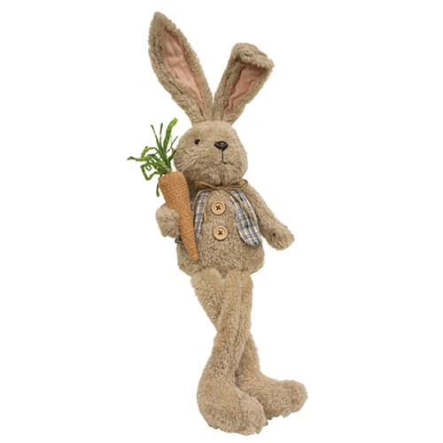 Tan Boy with Dangle Legs Bunny Doll 25"H