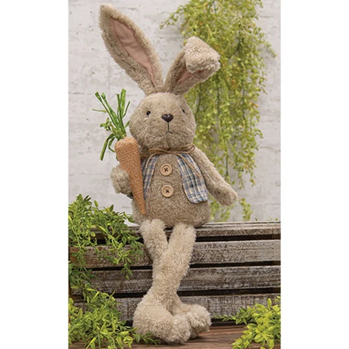 Tan Boy with Dangle Legs Bunny Doll 25"H - Image 2