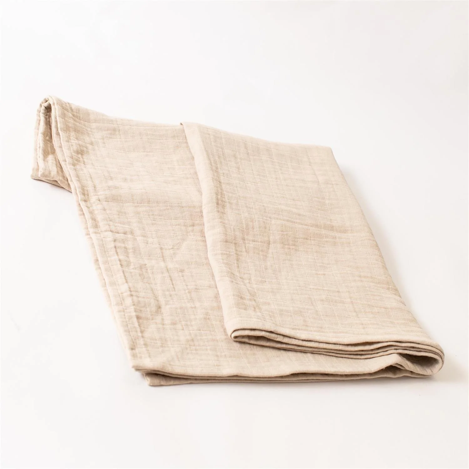 Tan Double Weave 54" Square Tablecloth - Image 4