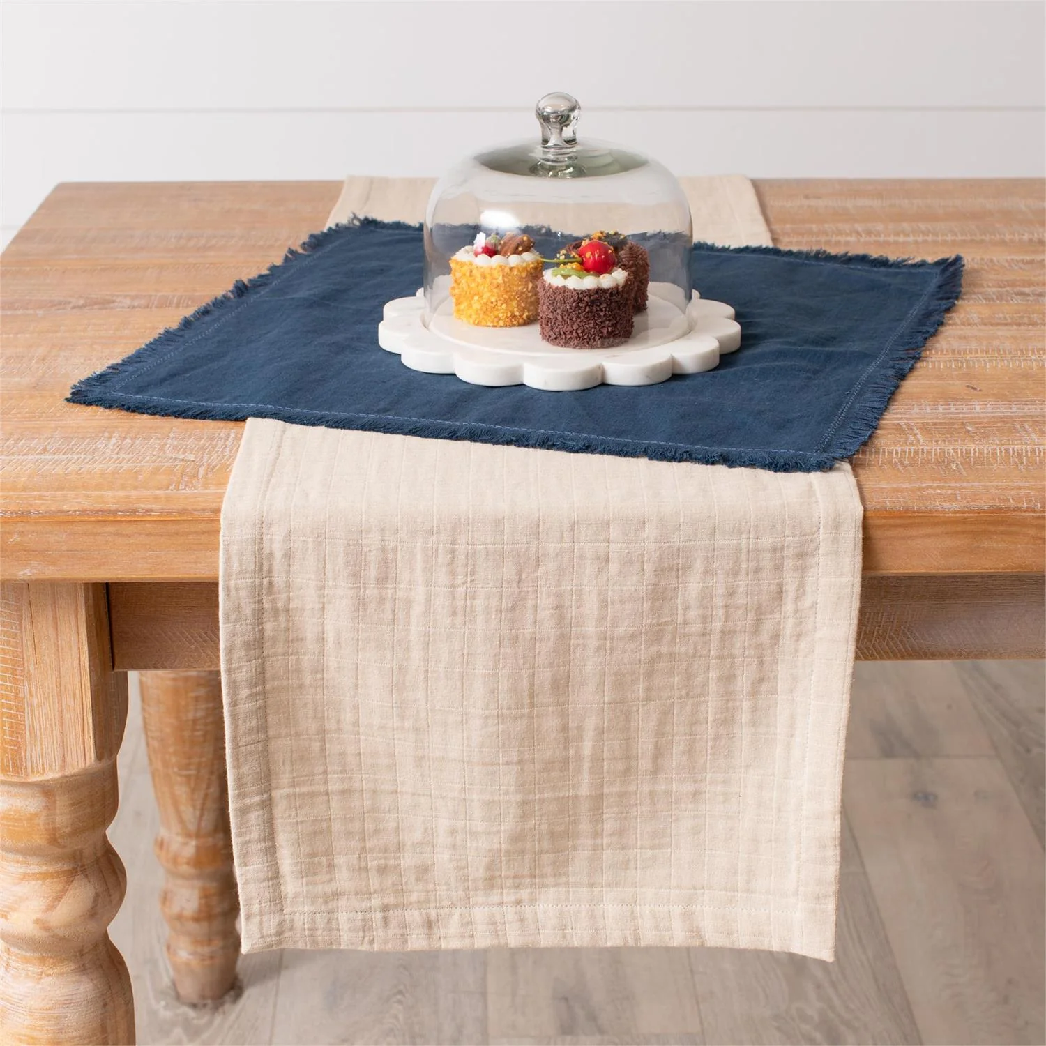 Tan Double Weave 72" Table Runner - Image 2