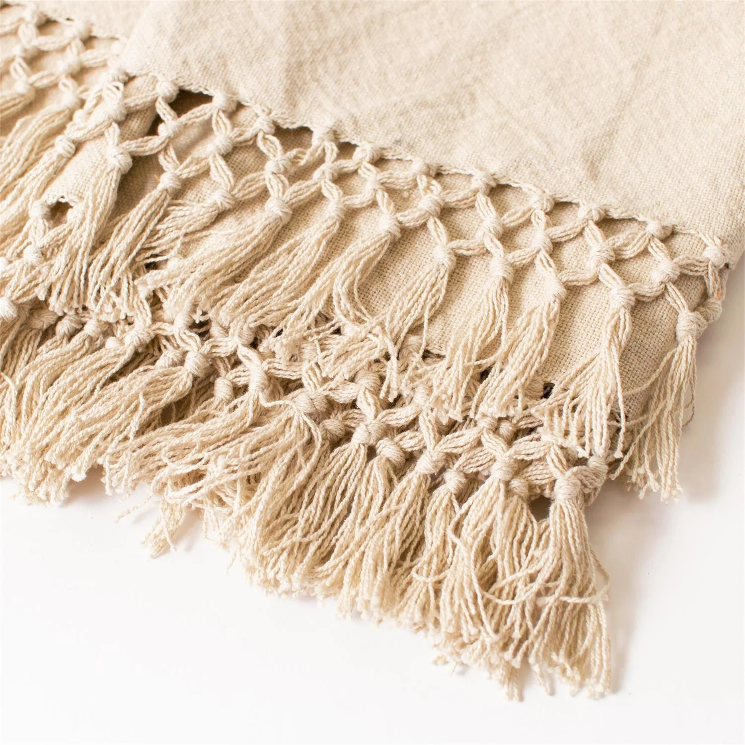 Tan Double Weave Throw - Image 3
