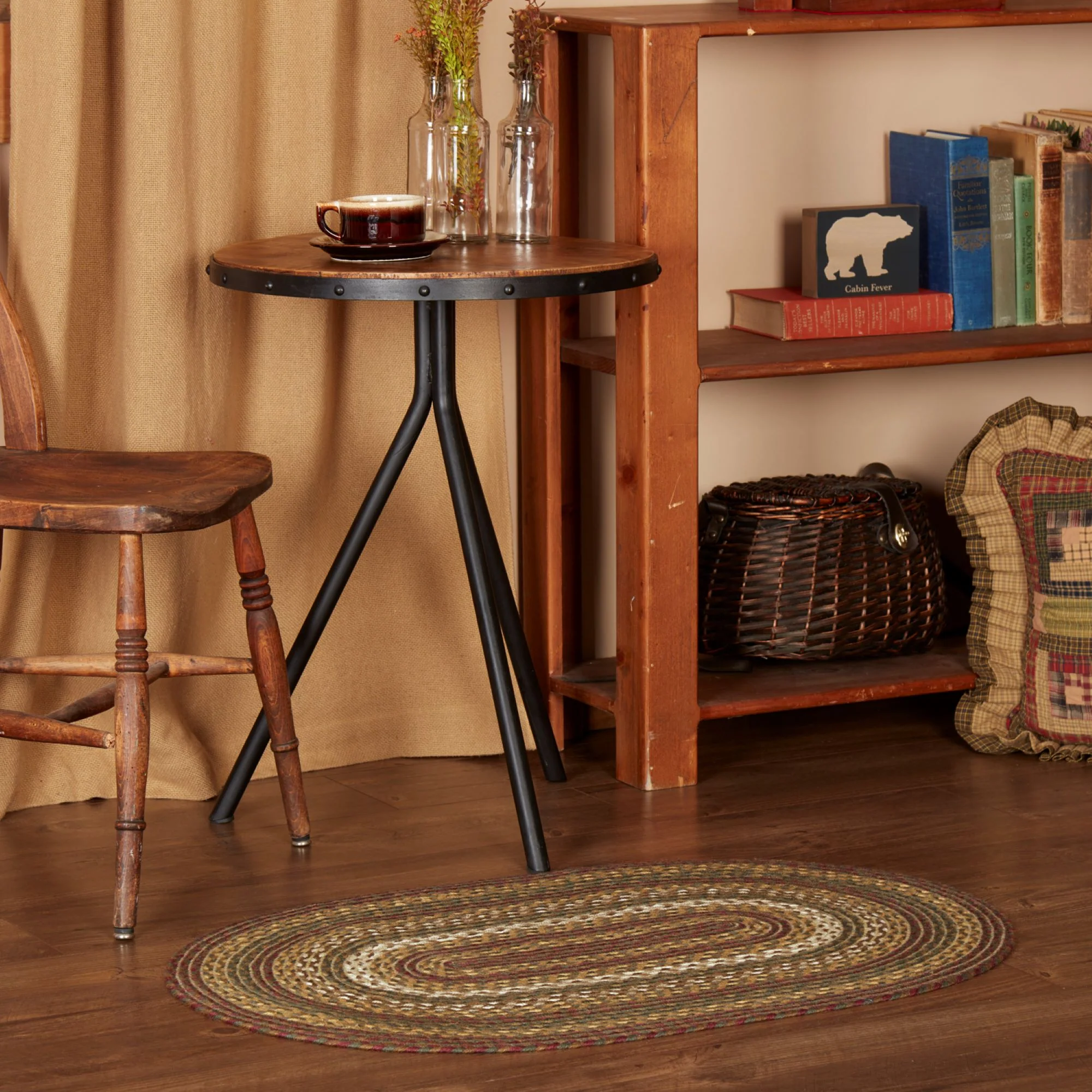Tea Cabin Jute Oval Rug 24" x 36"