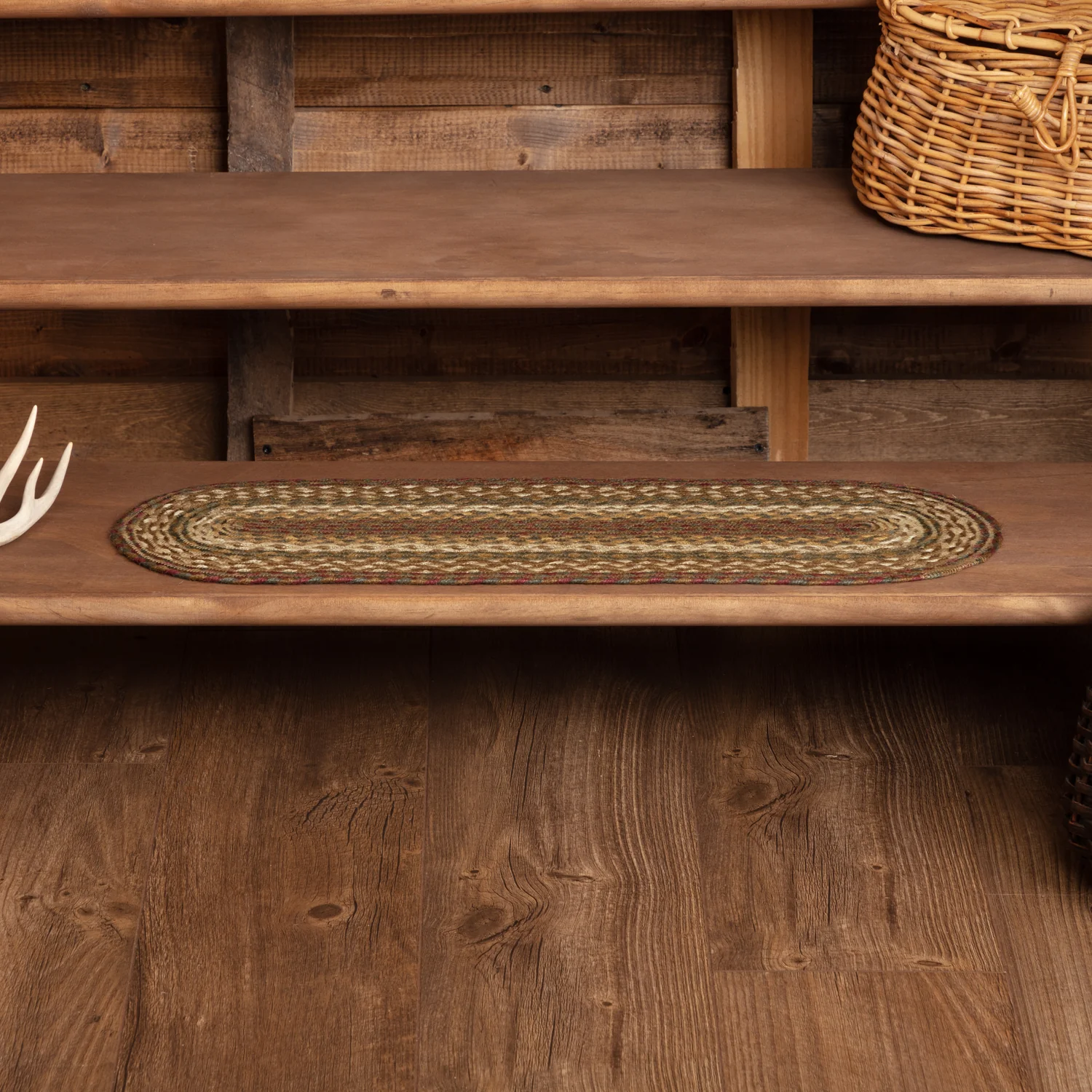 Tea Cabin Jute Oval Stair Tread Oval 8.5" x 27"