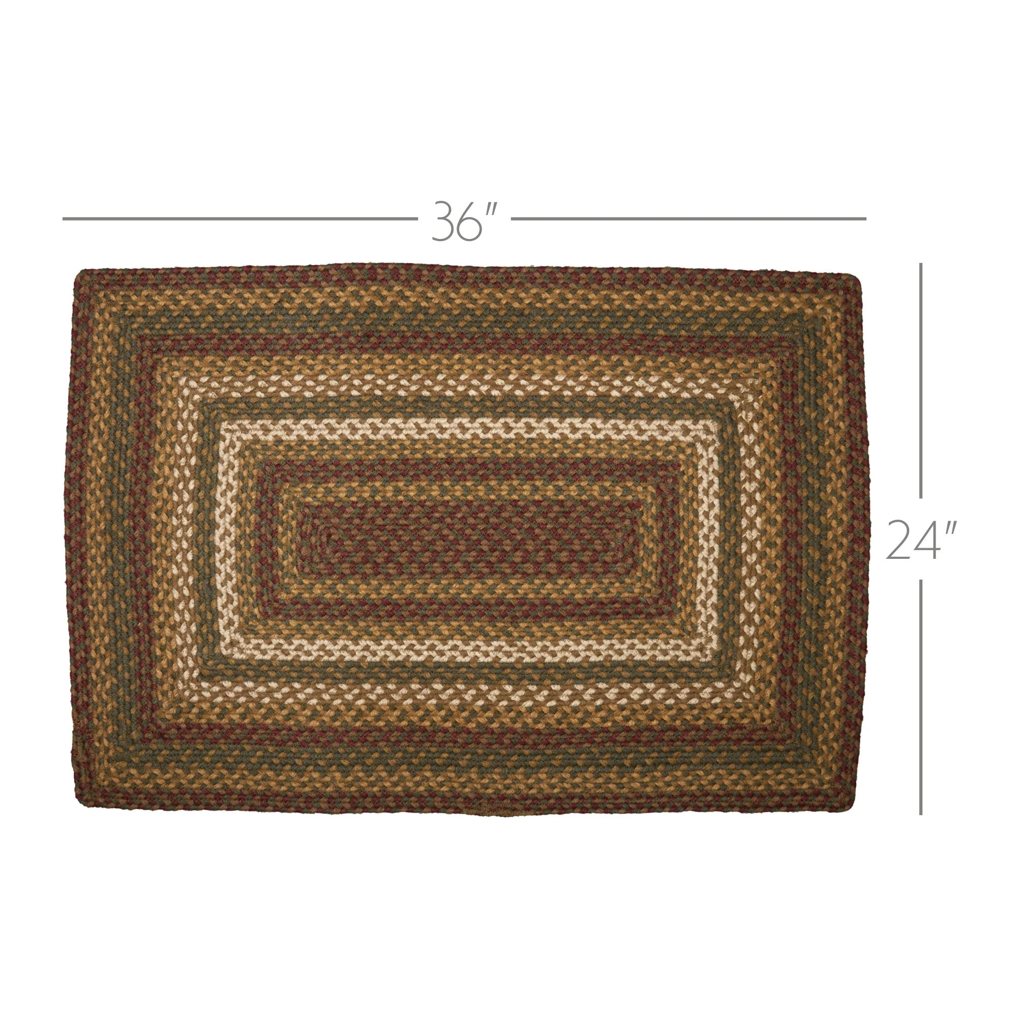 Tea Cabin Jute Rectangle Rug 24" x 36" - Image 5