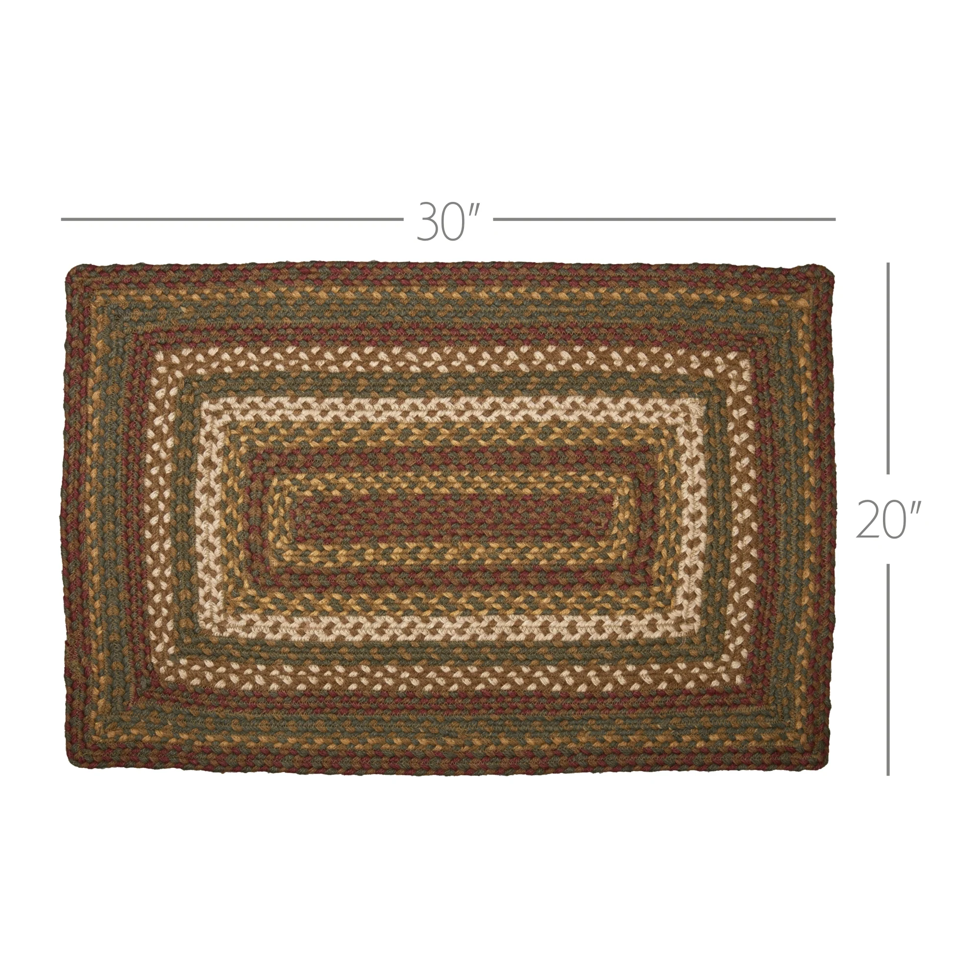 Tea Cabin Jute Rectangular Rug 20" x 30" - Image 5
