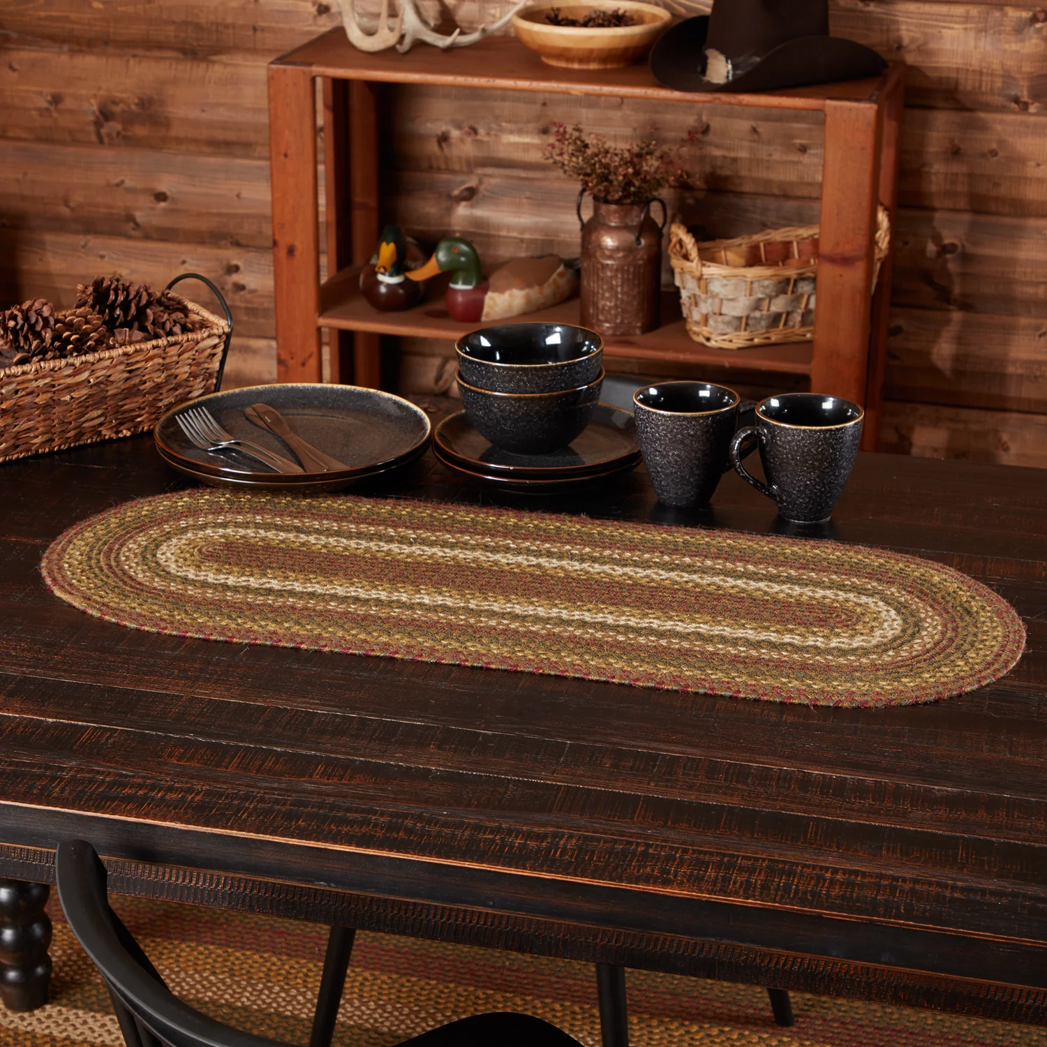 Tea Cabin Jute Table Runner 13" x 36"