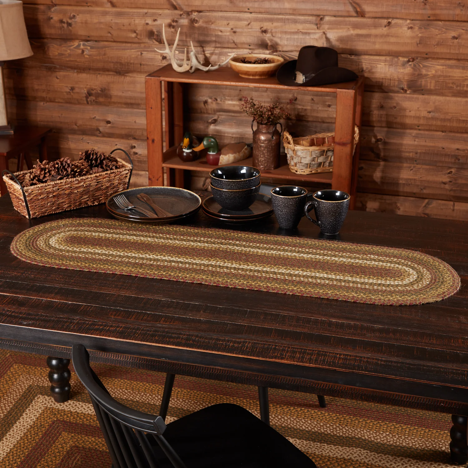 Tea Cabin Jute Table Runner 13" x 48"