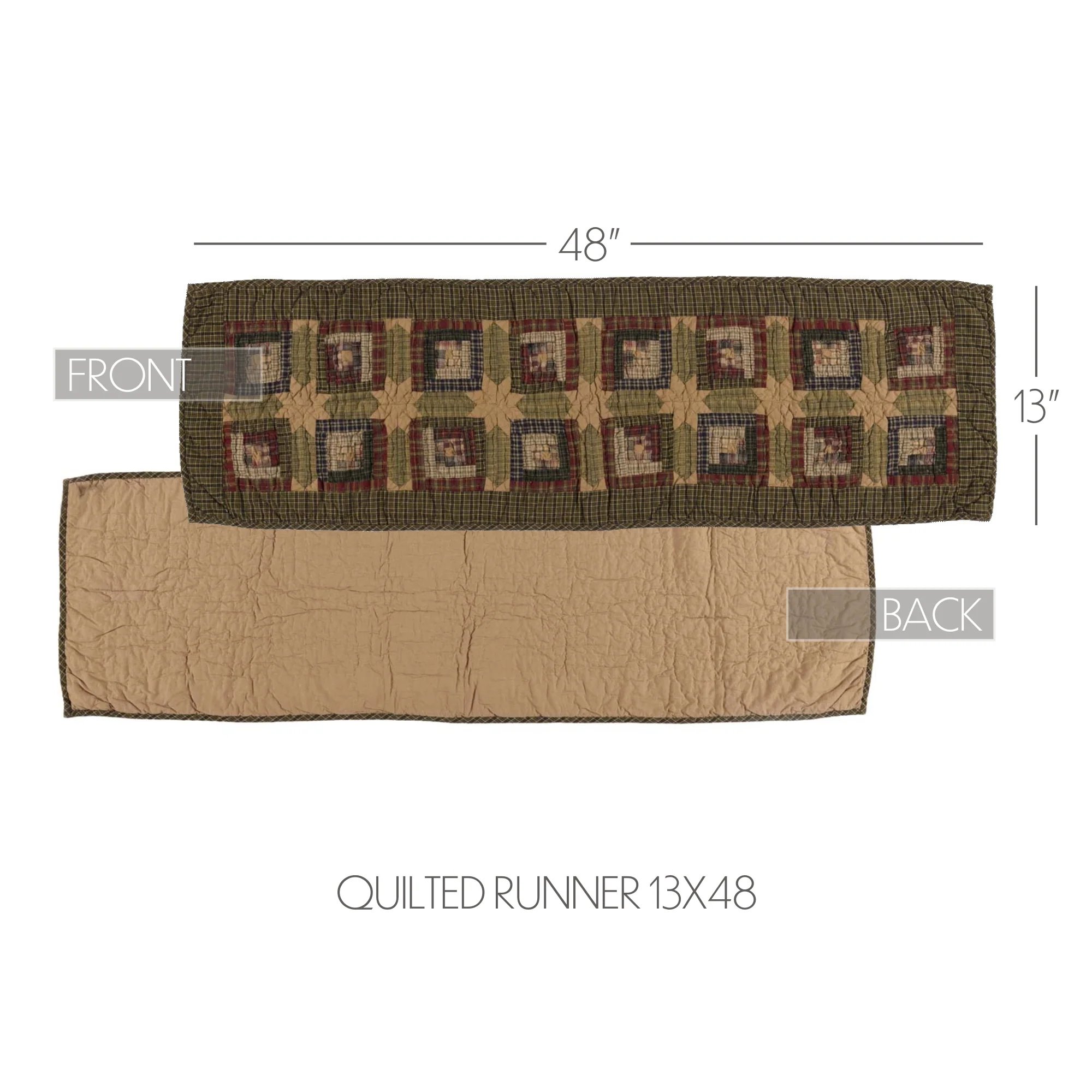 Tea Cabin Quilted Table Runner 13" x 48" - Image 4