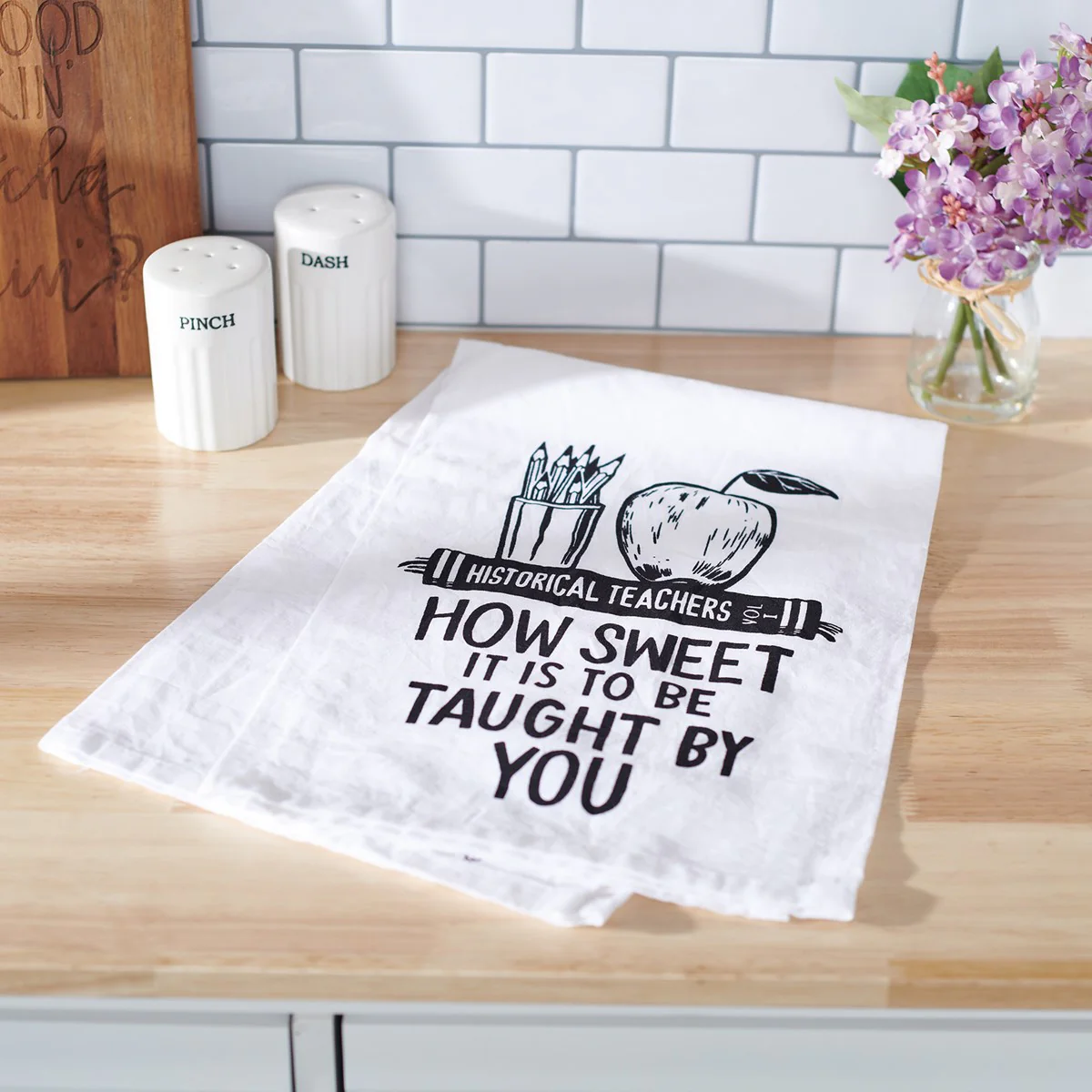 Teacher How Sweet It Is To Be Taught By You Kitchen Towel - Image 2