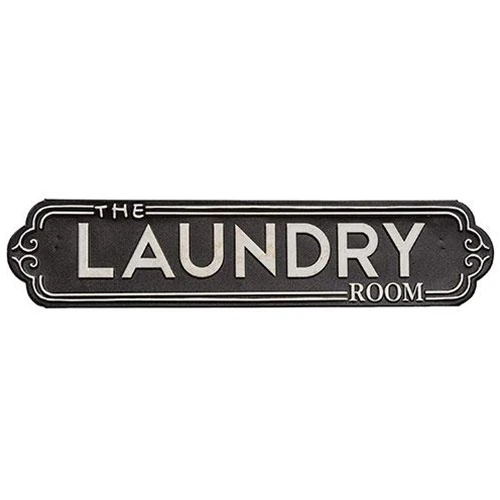 The Laundry Room Black Metal Sign 18" - Image 2
