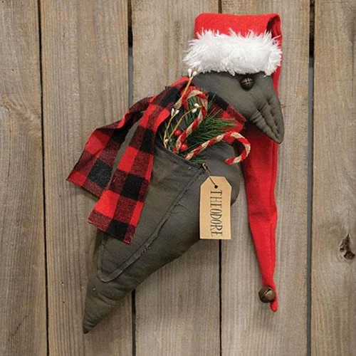 Theodore Christmas Crow Ornament - Image 2