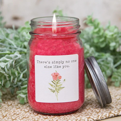 There's Simply No One Else Like You Strawberry Lemonade Pint Jar Candle
