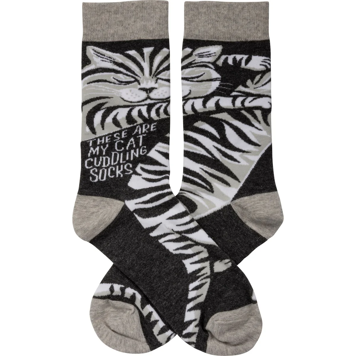 ๐ These Are My Cat Cuddling Socks Unisex Fun Socks - Image 2