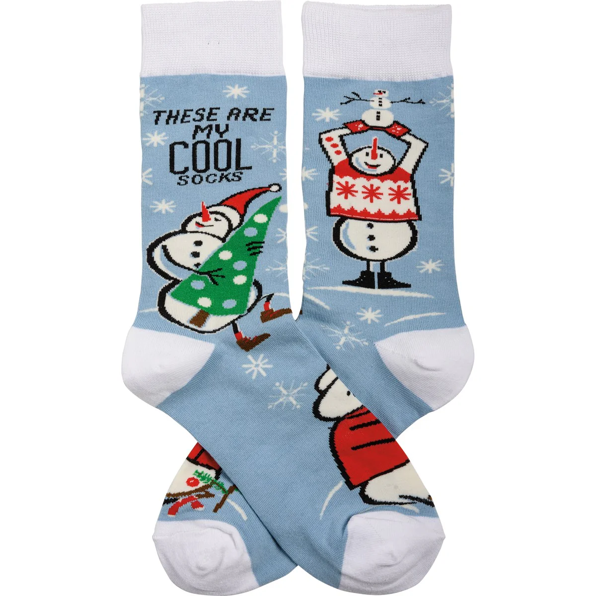 These Are My Cool Fun Christmas Snowmen Socks - Image 3