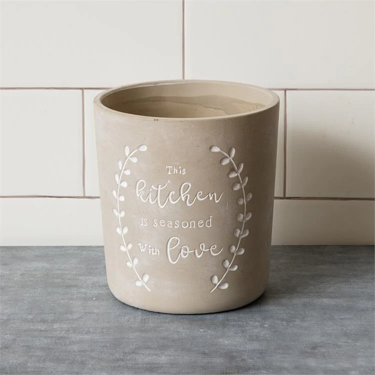 This Kitchen Is Seasoned With Love Cement Crock