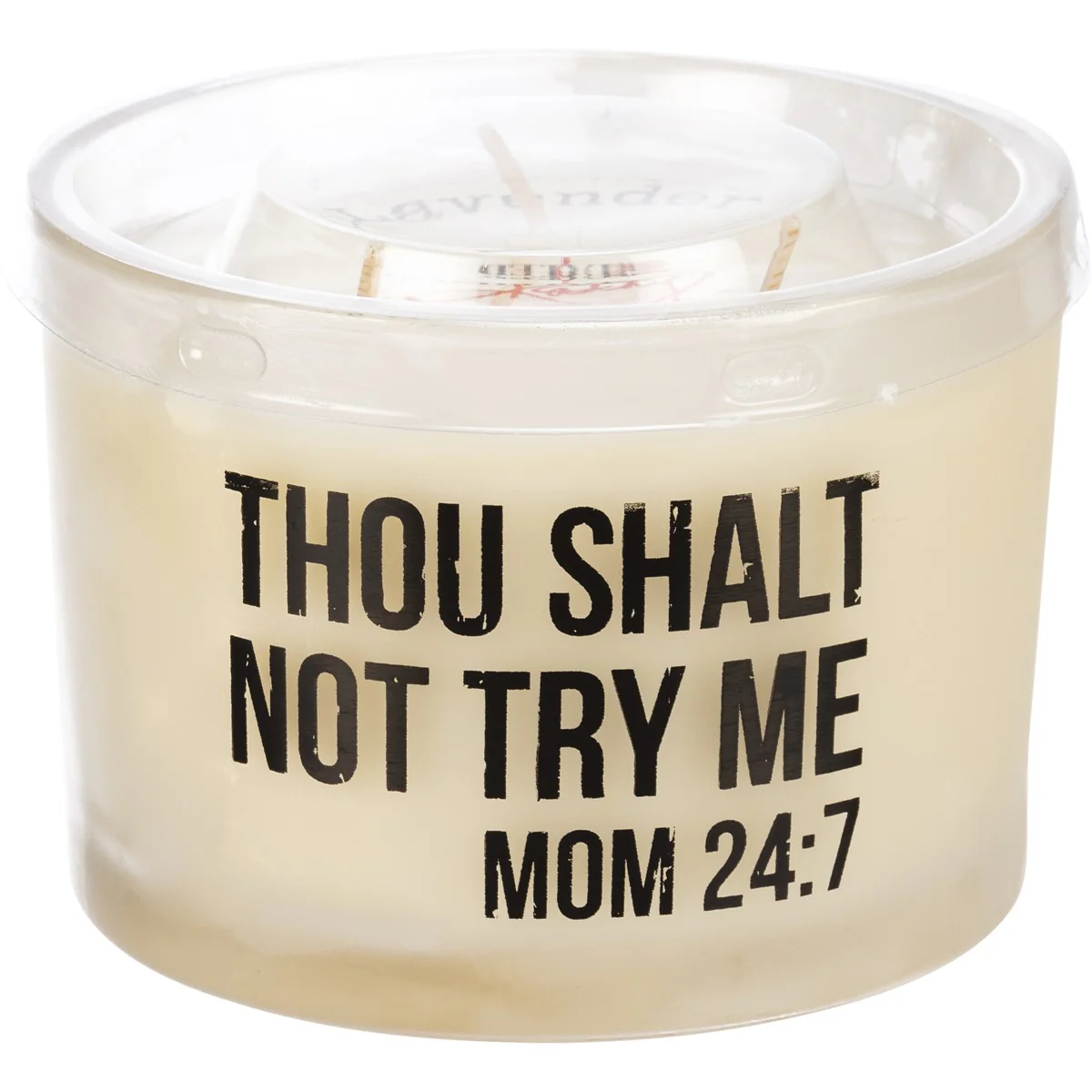 💙 Thou Shalt Not Try Me Mom 24:7 14 oz Jar Candle - Image 5