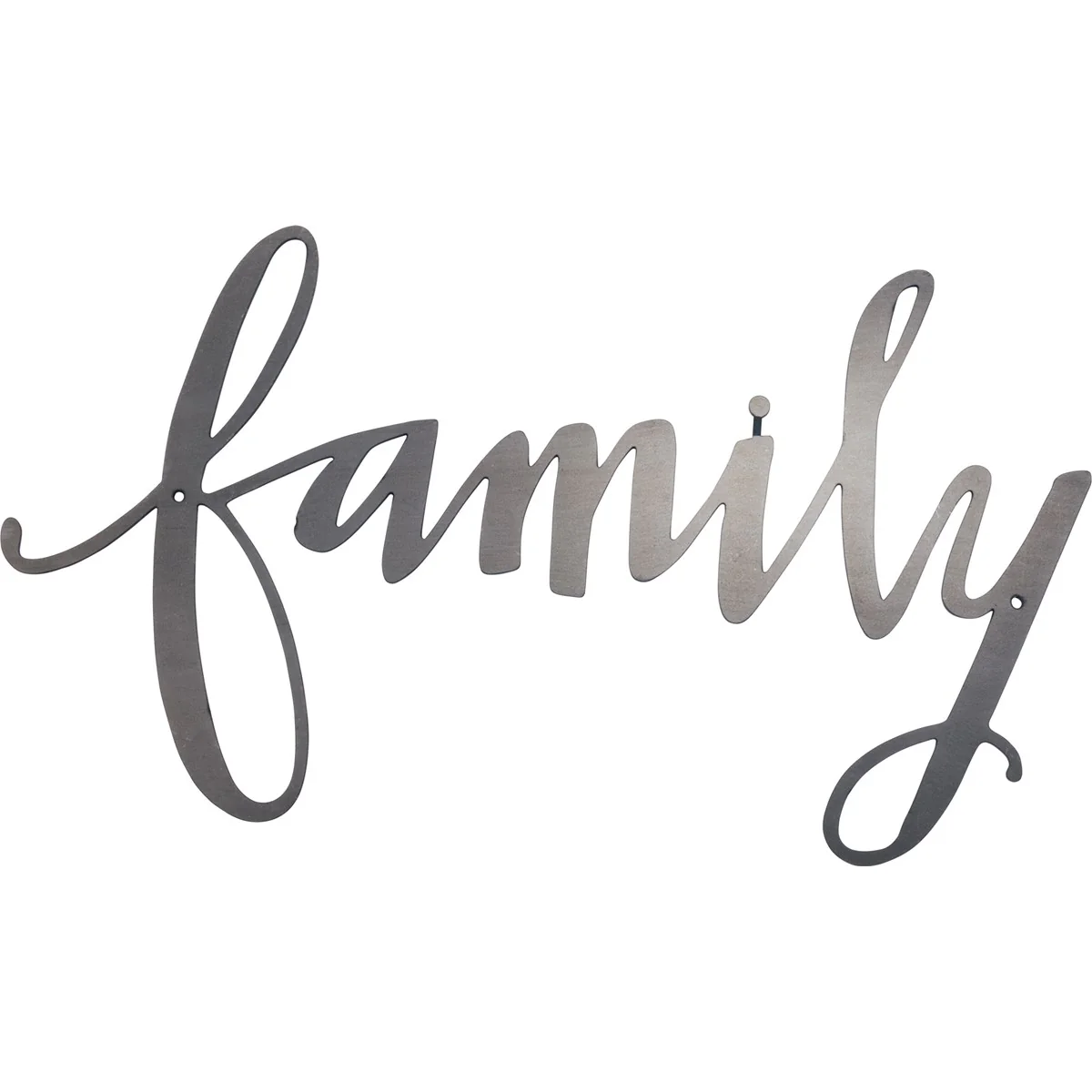 Tin Family Script Cut-out Sign - Image 2