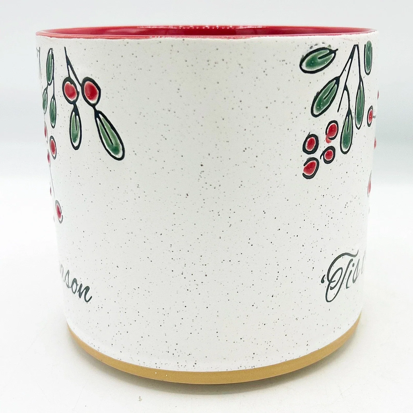 Tis the Season Ceramic Christmas Planter Pot - Image 2