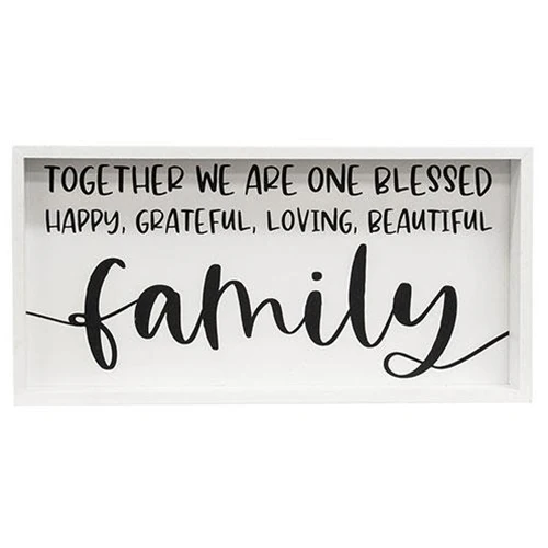 Together We Are One Blessed Family Framed Box Sign - Image 2
