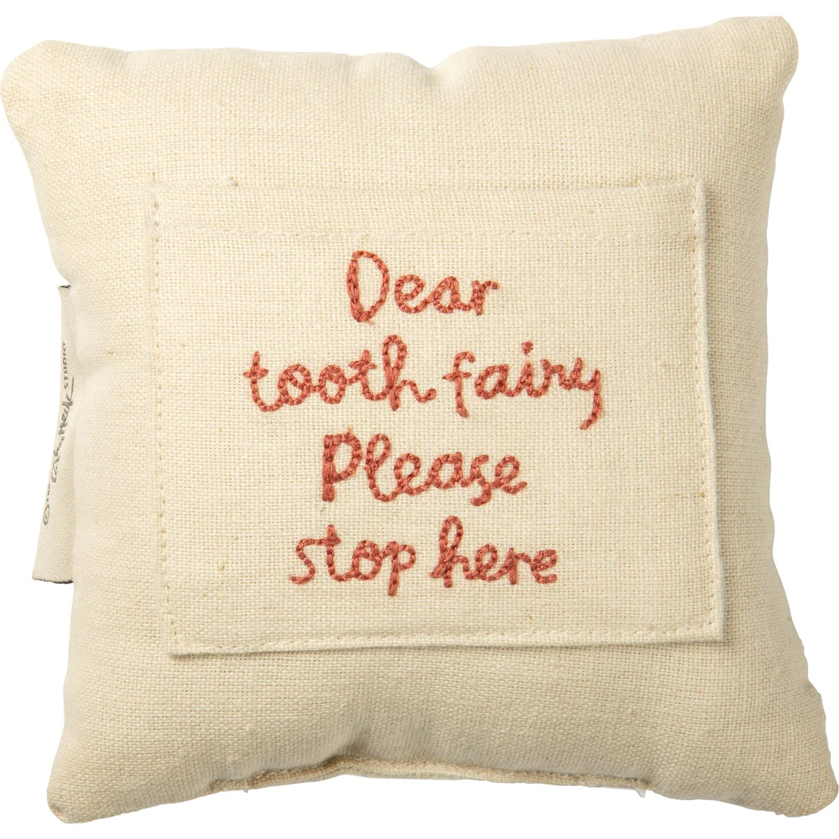 ๐ Tooth Fairy Pink Pillow With Pocket - Image 2
