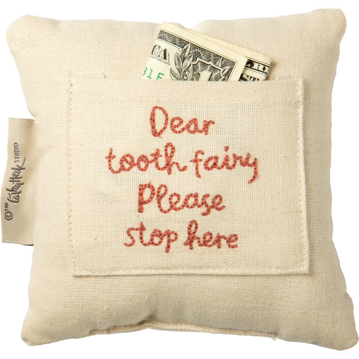 ๐ Tooth Fairy Pink Pillow With Pocket - Image 4