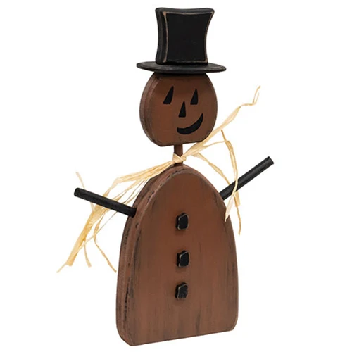 💙 Top Hat Jack O' Lantern Wooden Sitter