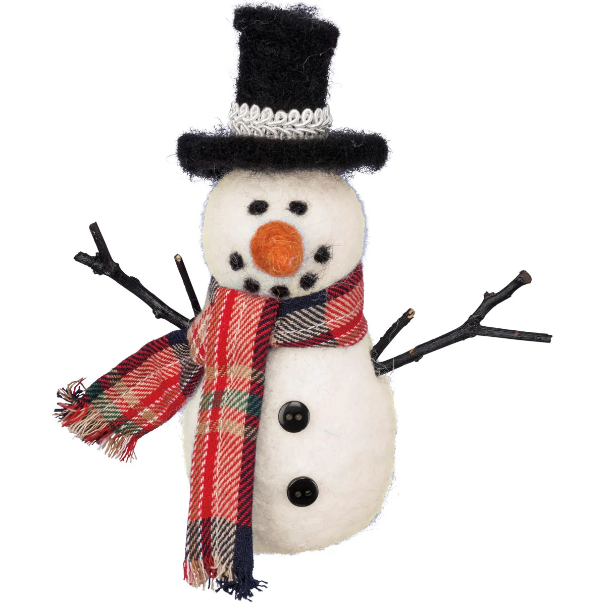 Top Hat Snowman Felt Figure