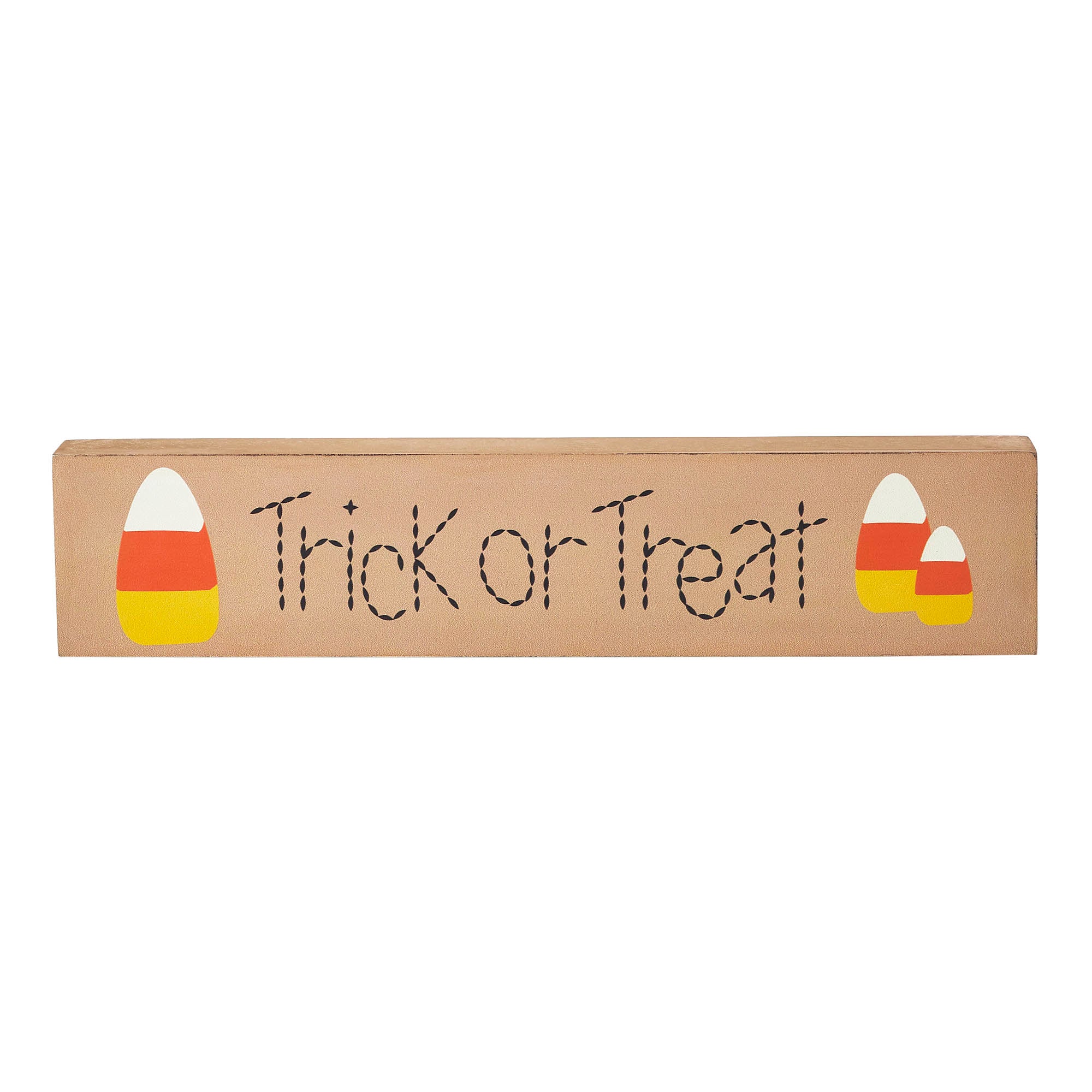 Trick Or Treat Candy Corn 13" Wooden Sign - Image 2