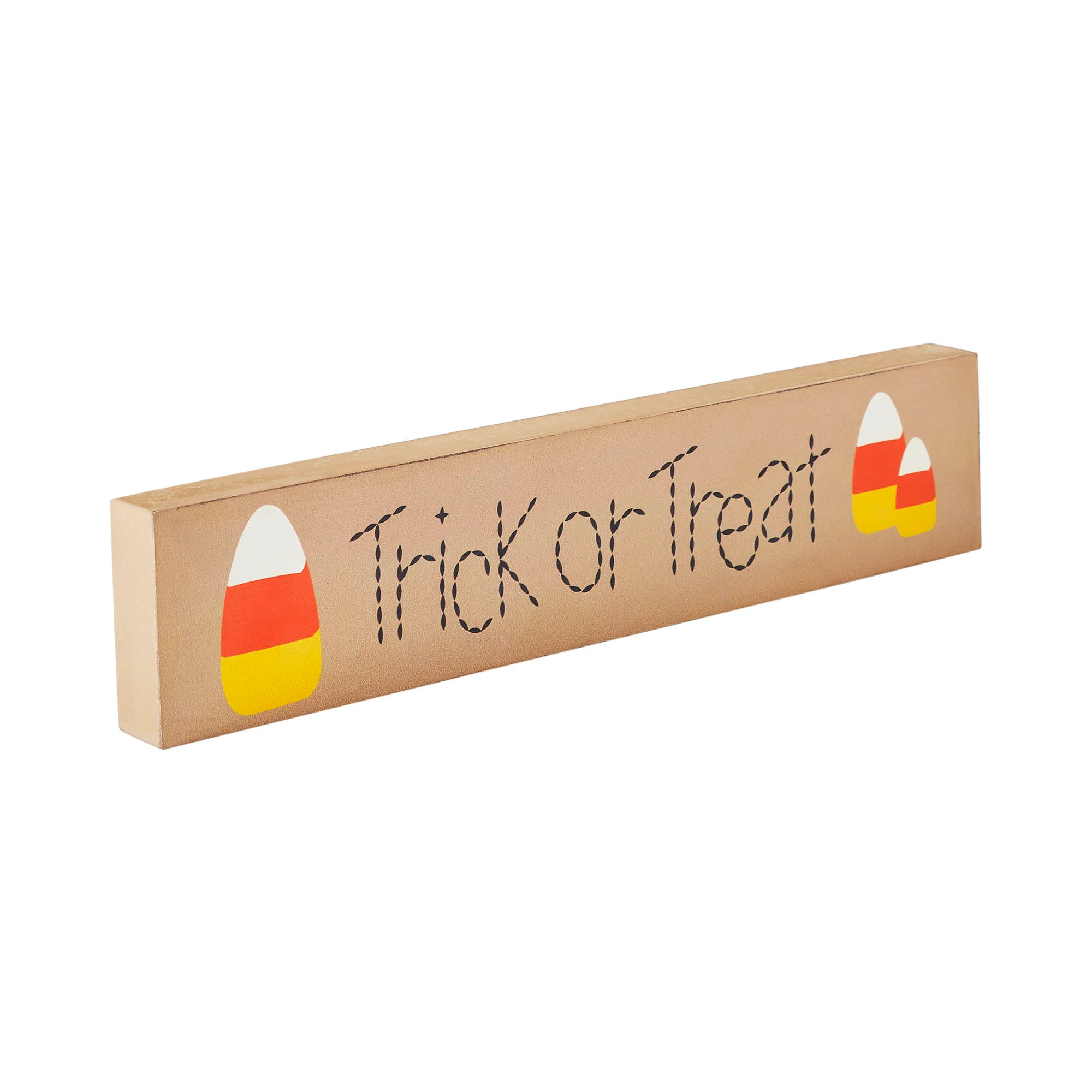 Trick Or Treat Candy Corn 13" Wooden Sign - Image 4