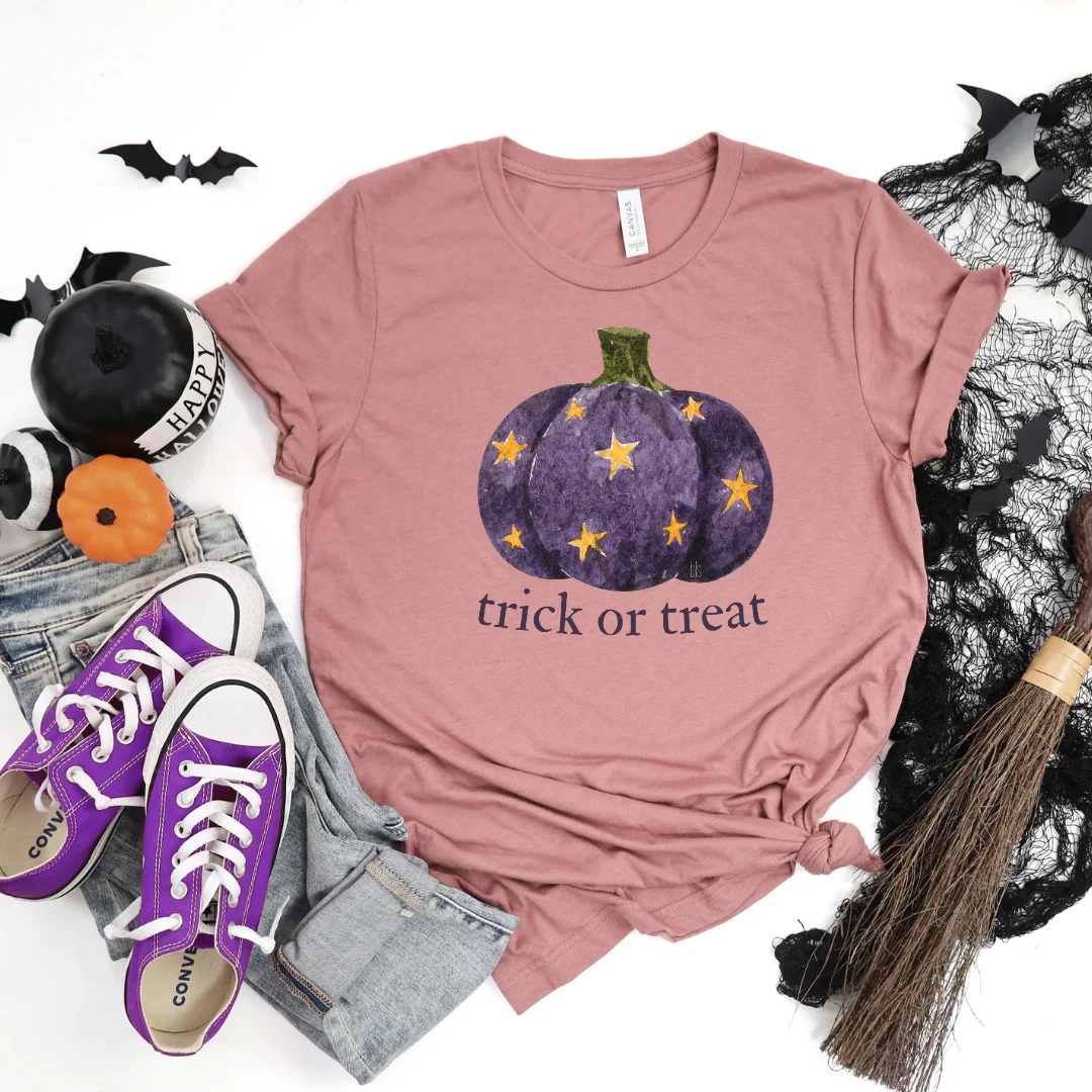 💙 Trick or Treat Star Pumpkin Halloween T-Shirt