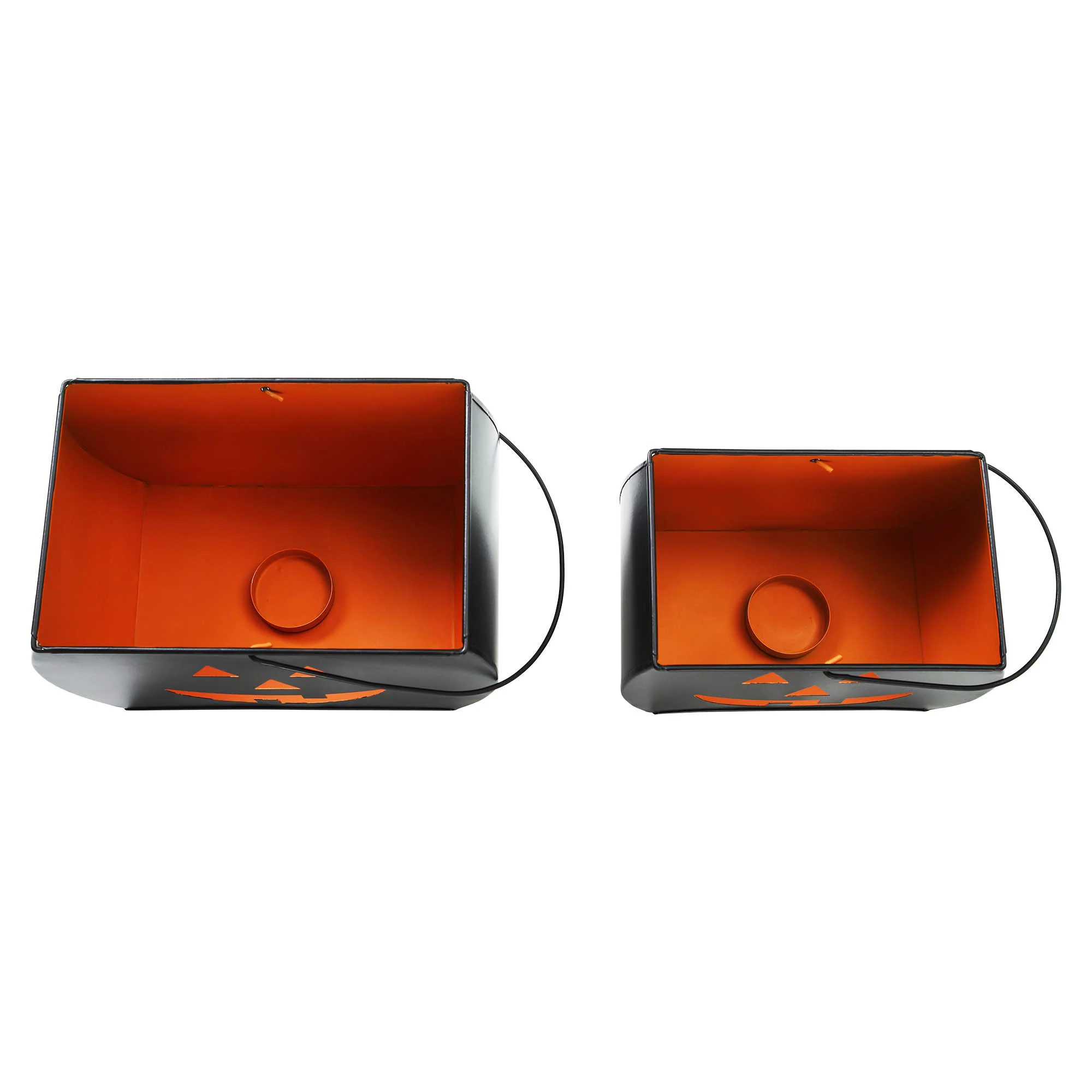 Trick or Treat Jack O' Lantern Tealight Holders Set of 2 - Image 5