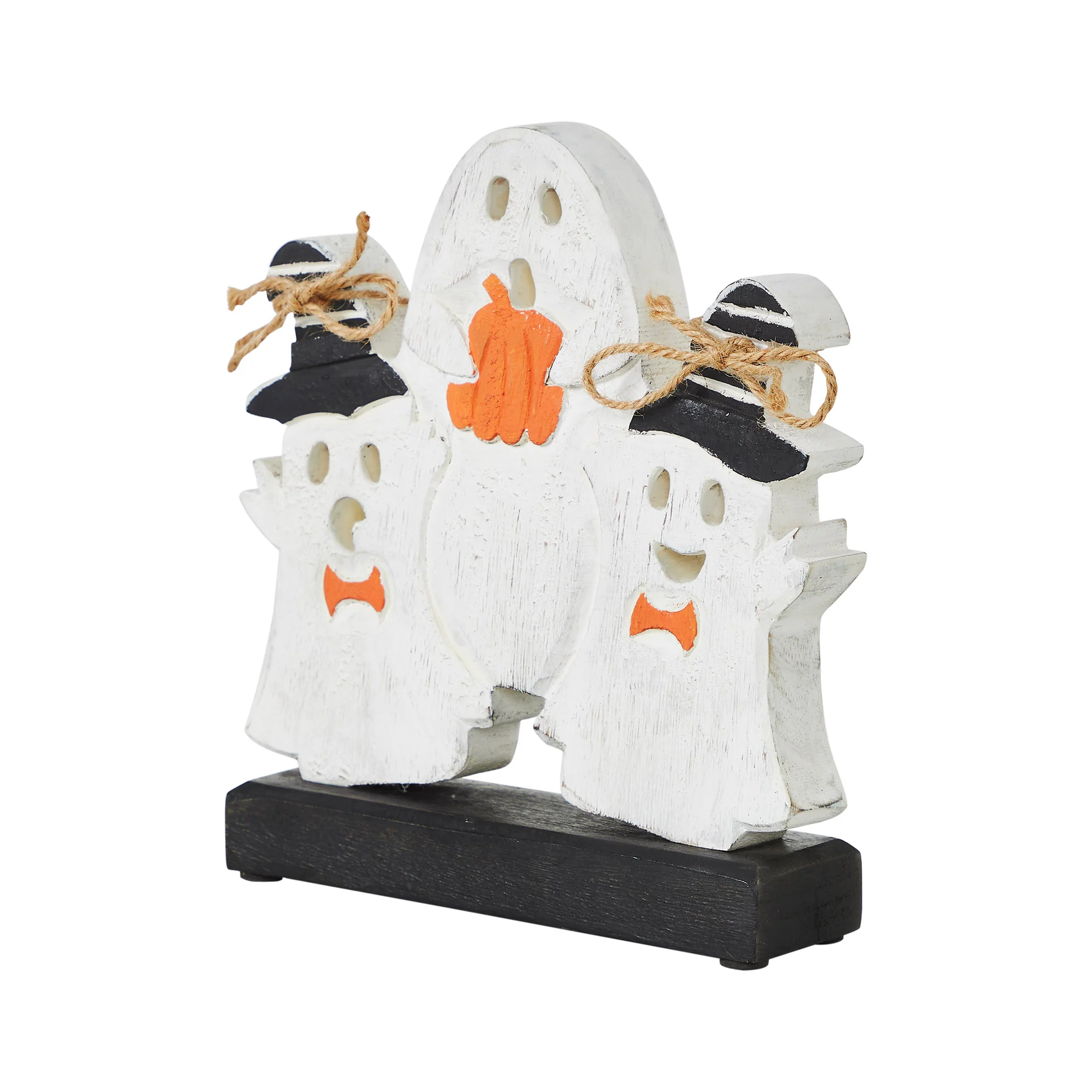 Trio of Ghosts Wooden Tabletop Halloween Decor - Image 4
