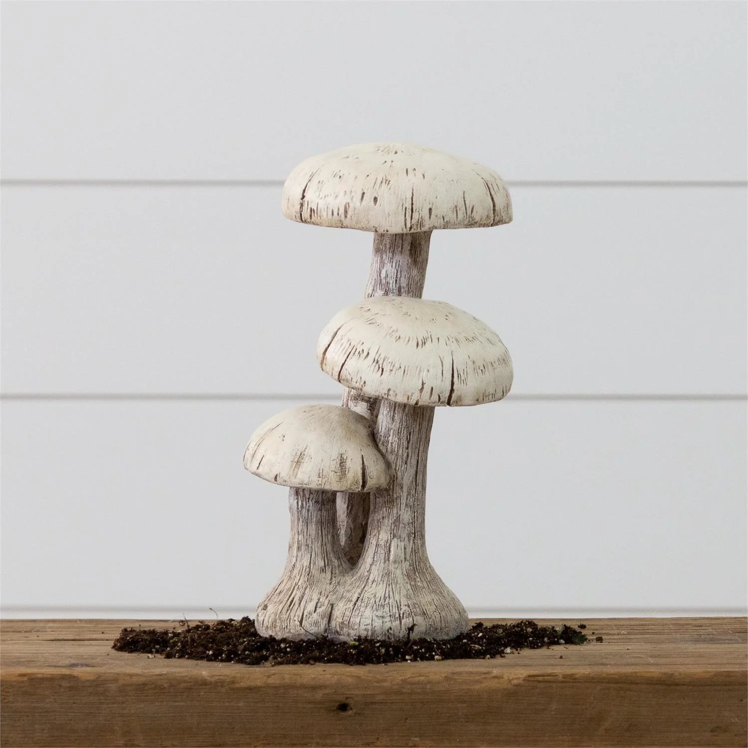 Trio of Mushrooms 10" Resin Figure