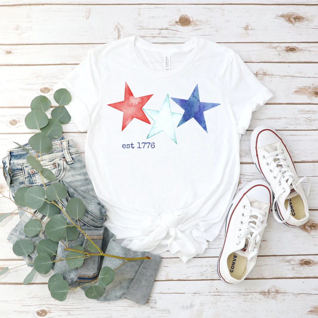 💙 Triple Star Est. 1776 Americana T-Shirt - Image 3